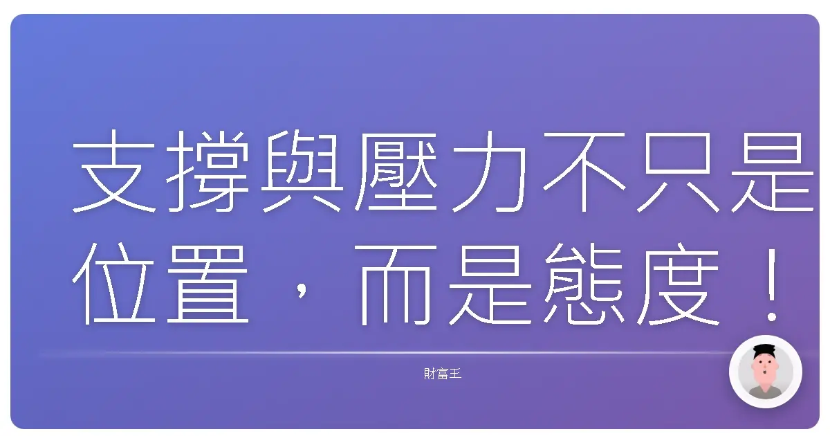 支撐與壓力不只是位置,而是態度!我的交易心法分享