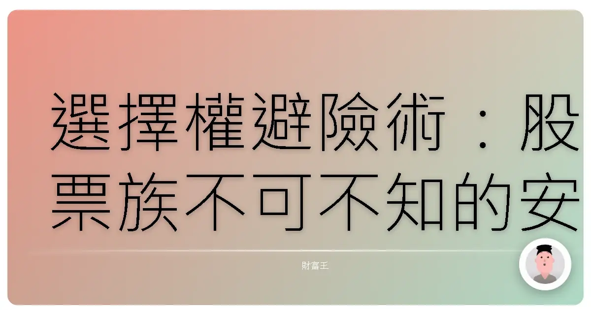 選擇權避險術：股票族不可不知的安心法寶