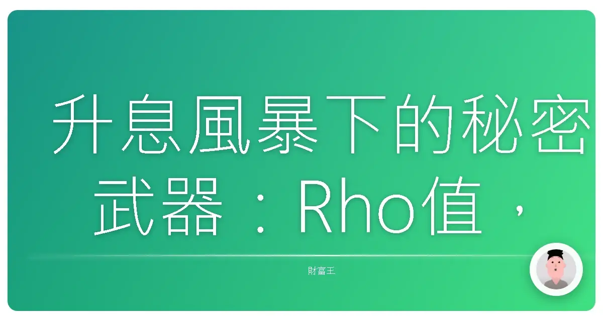 升息風暴下的秘密武器：Rho值，你搞懂了嗎？