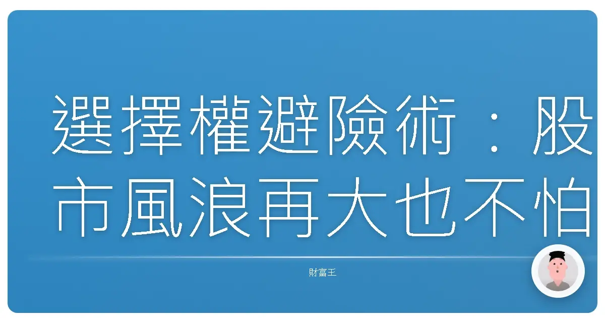 選擇權避險術：股市風浪再大也不怕！