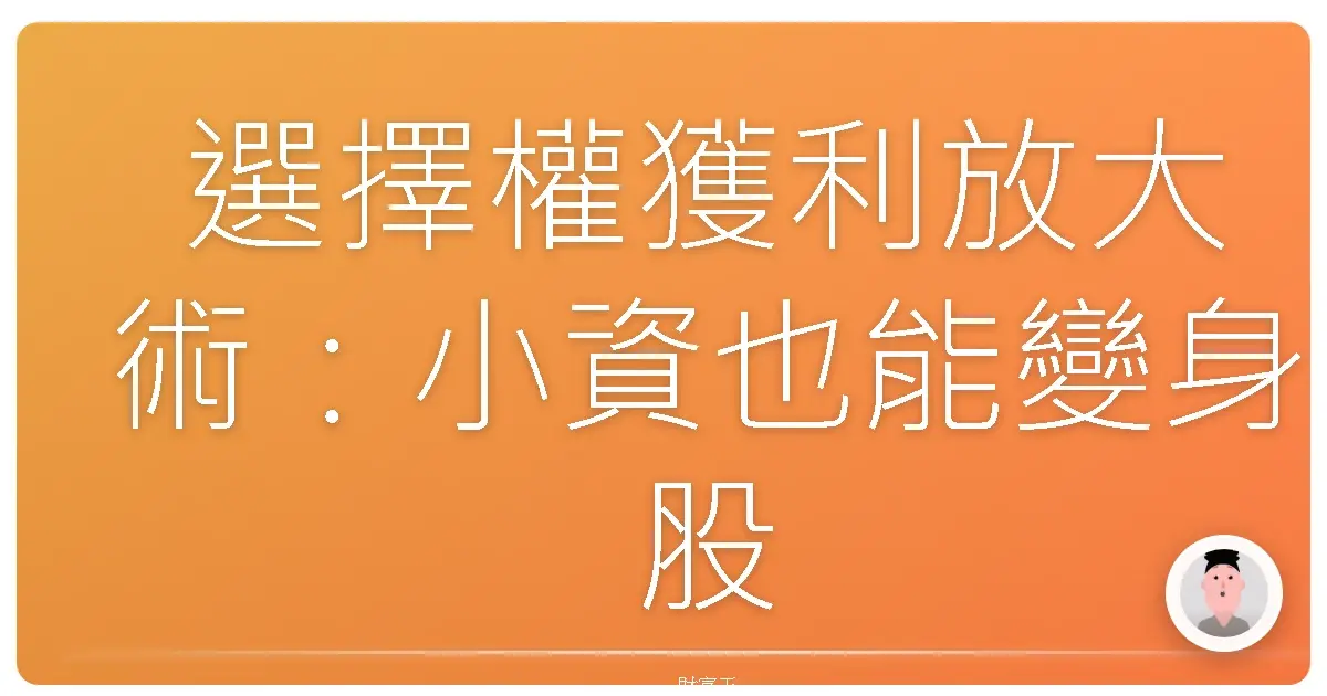 選擇權獲利放大術：小資也能變身股市大贏家